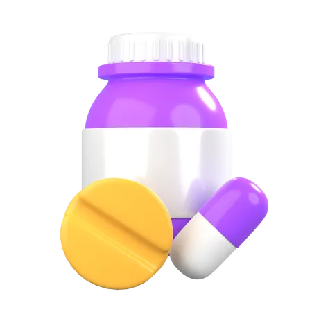 Comprimido de vitamina  3D Icon