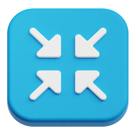 Comprimir flechas  3D Icon