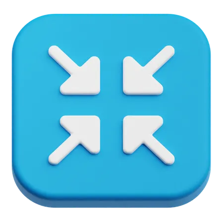 Comprimir flechas  3D Icon