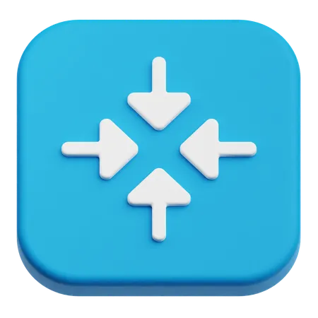 Comprimir flechas  3D Icon