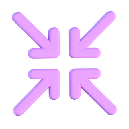 Comprimir setas  3D Icon