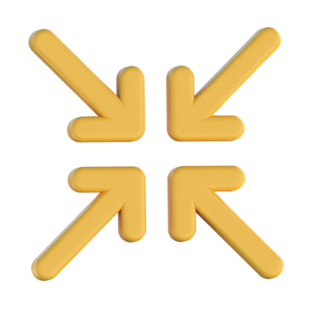 Comprimir setas  3D Icon