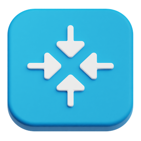 Comprimir setas  3D Icon