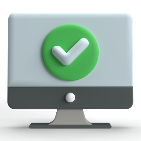 Verificación de computadora  3D Icon