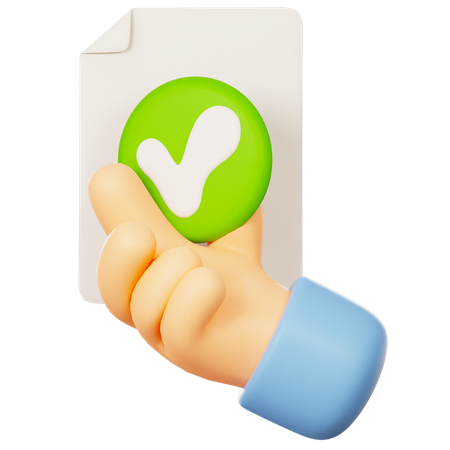 Comprobar documento  3D Icon