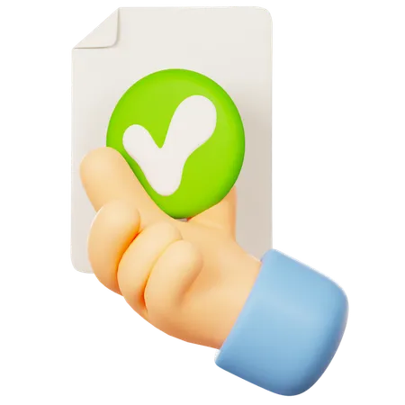 Comprobar documento  3D Icon