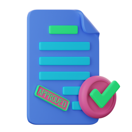 Comprobar documento  3D Icon