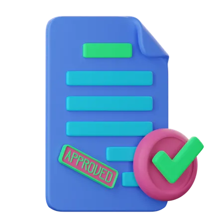 Comprobar documento  3D Icon