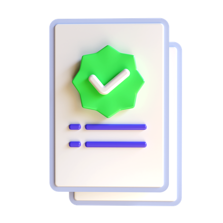 Comprobar documento  3D Icon