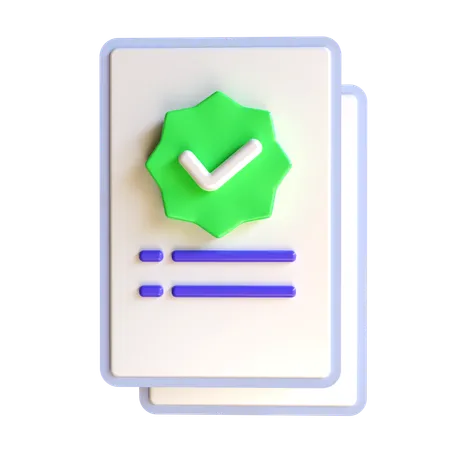 Comprobar documento  3D Icon