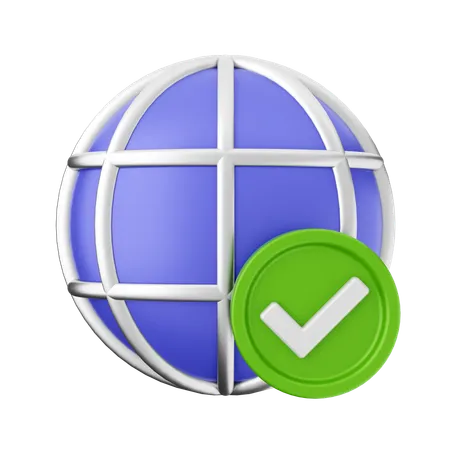 Comprobar internet  3D Icon