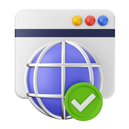 Comprobar internet  3D Icon