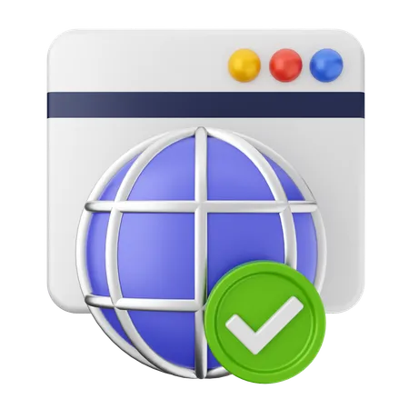 Comprobar internet  3D Icon