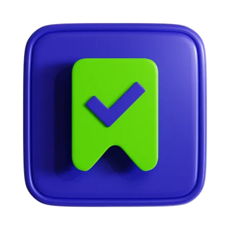 Comprobar marcador  3D Icon