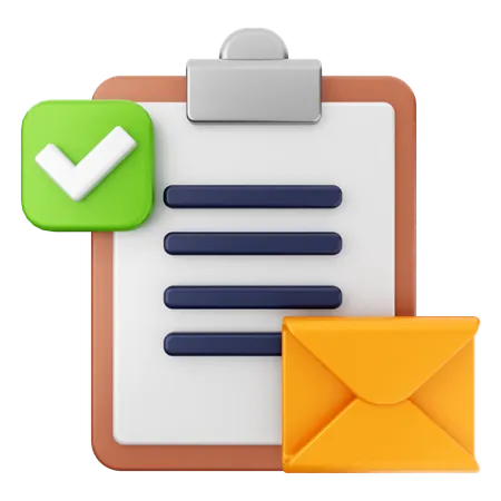 Comprobar mensaje de correo  3D Icon