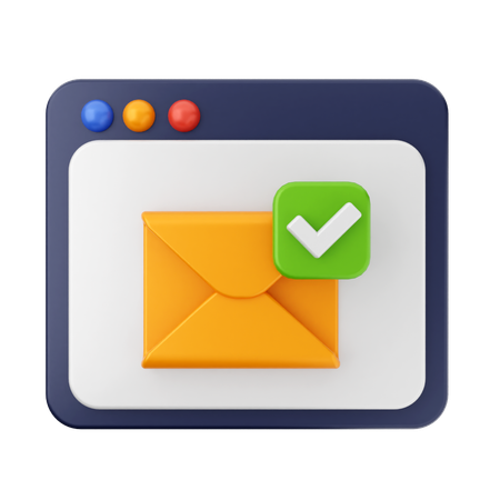 Comprobar mensaje de correo  3D Icon