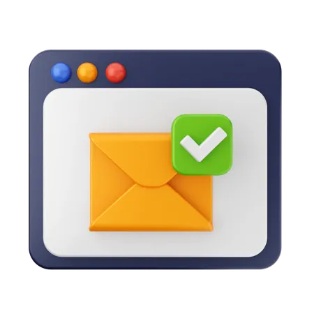 Comprobar mensaje de correo  3D Icon