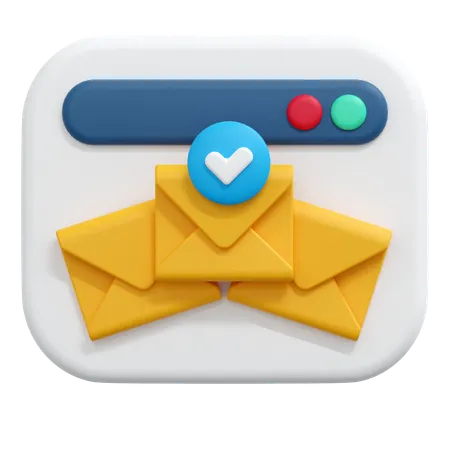 Comprobar mensaje de correo  3D Icon