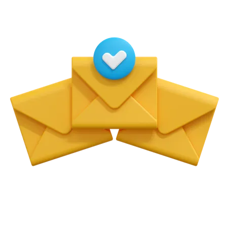 Comprobar mensaje de correo  3D Icon