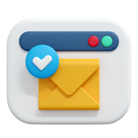 Comprobar mensaje de correo  3D Icon