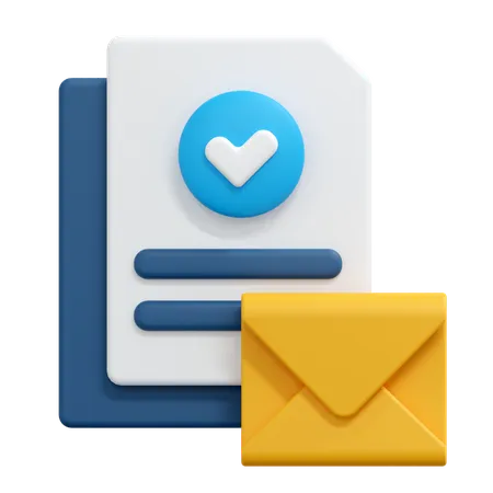 Comprobar mensaje de correo  3D Icon