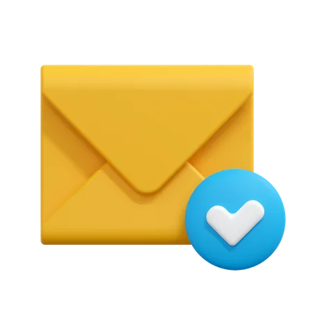 Comprobar mensaje de correo  3D Icon