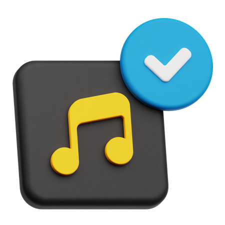 Comprobar musica  3D Icon