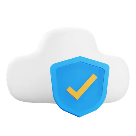 Comprobar la protección de la nube  3D Icon