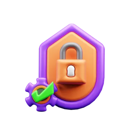 Comprobar seguridad  3D Icon