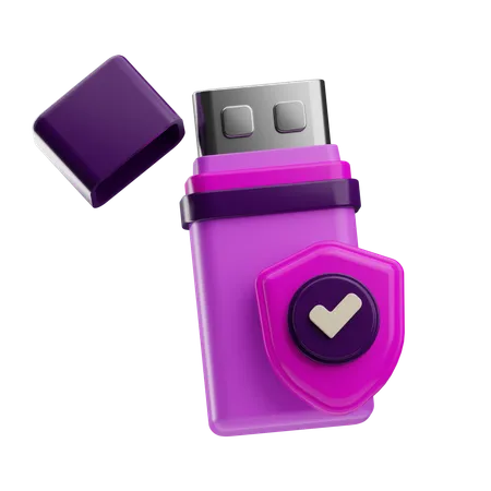 Comprobar usb  3D Icon