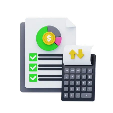 Comptabilité analytique  3D Icon