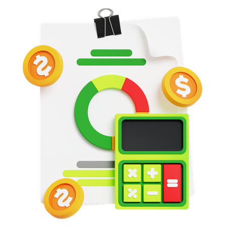 Calcul comptable  3D Icon