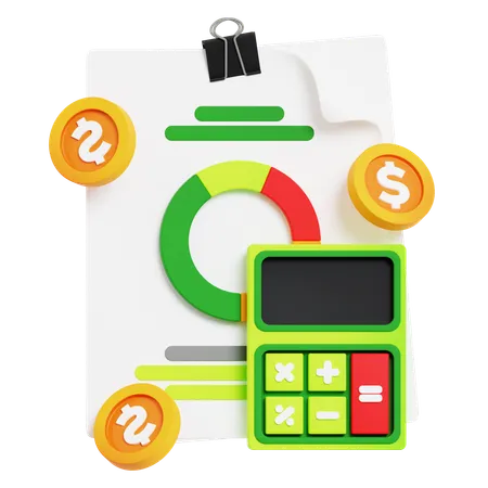 Calcul comptable  3D Icon