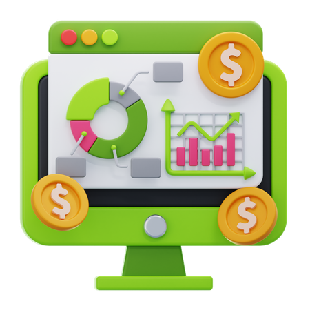 Statistiques comptables  3D Icon