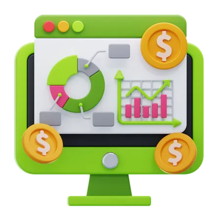 Statistiques comptables  3D Icon