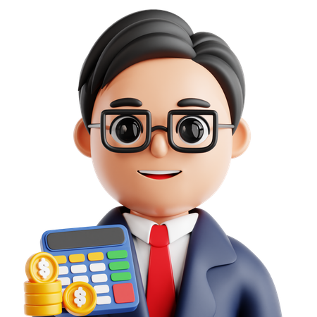 Comptable  3D Icon