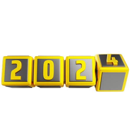 Compte à rebours 2024  3D Icon