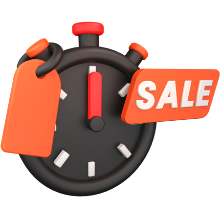 Compte à rebours des ventes flash  3D Icon