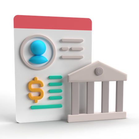 Compte bancaire  3D Icon