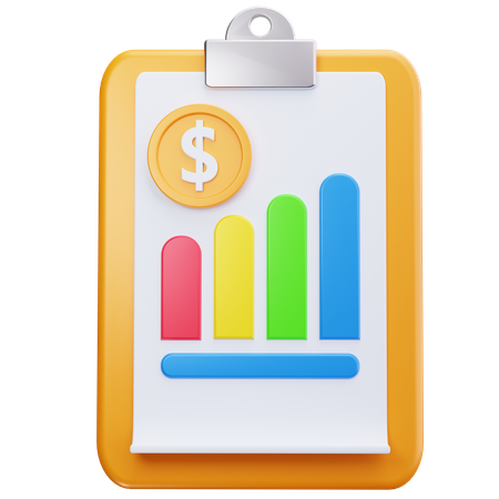 Releve de revenue  3D Icon