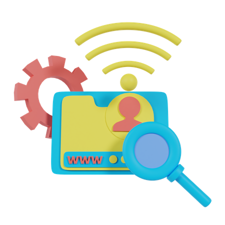 Compte Internet  3D Icon