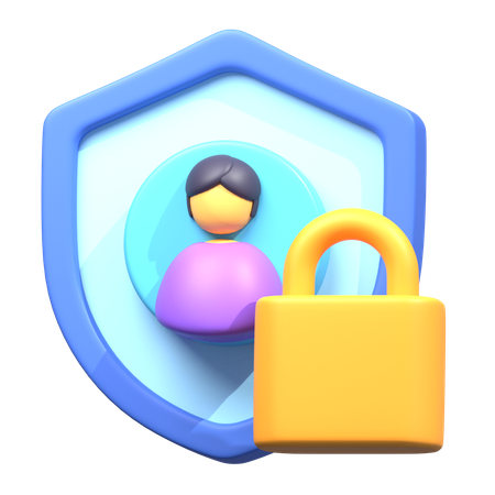 Protection du compte  3D Icon