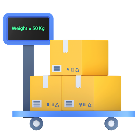 Compteur de poids de colis  3D Icon