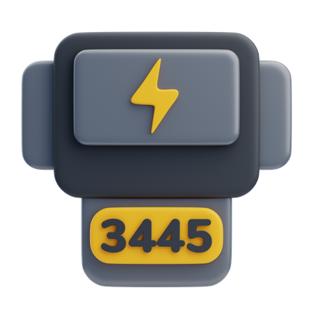 Compteur d'électricité  3D Icon