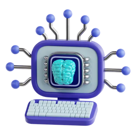 Computação Cognitiva  3D Icon