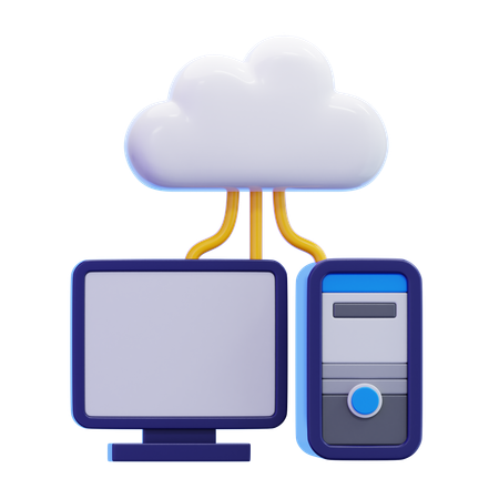 Computação em nuvem  3D Icon