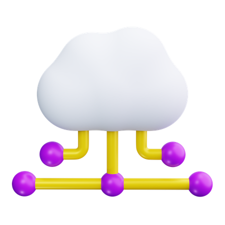 Computação em nuvem  3D Icon