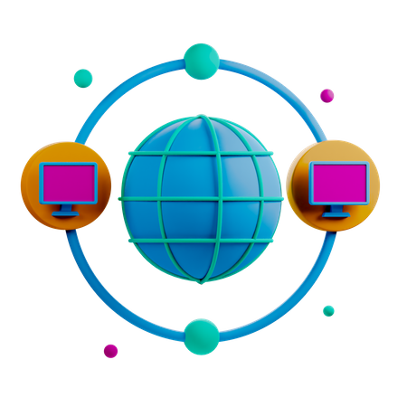 Computação em nuvem  3D Icon