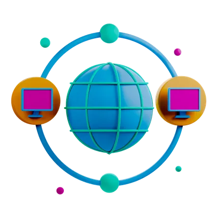 Computação em nuvem  3D Icon