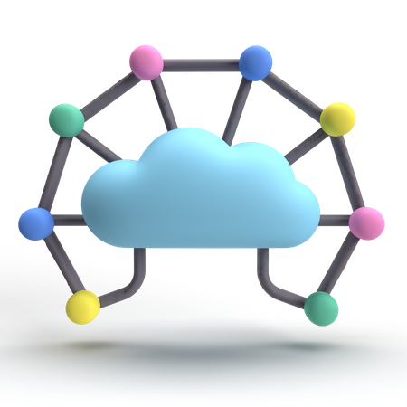 Computação em nuvem  3D Icon